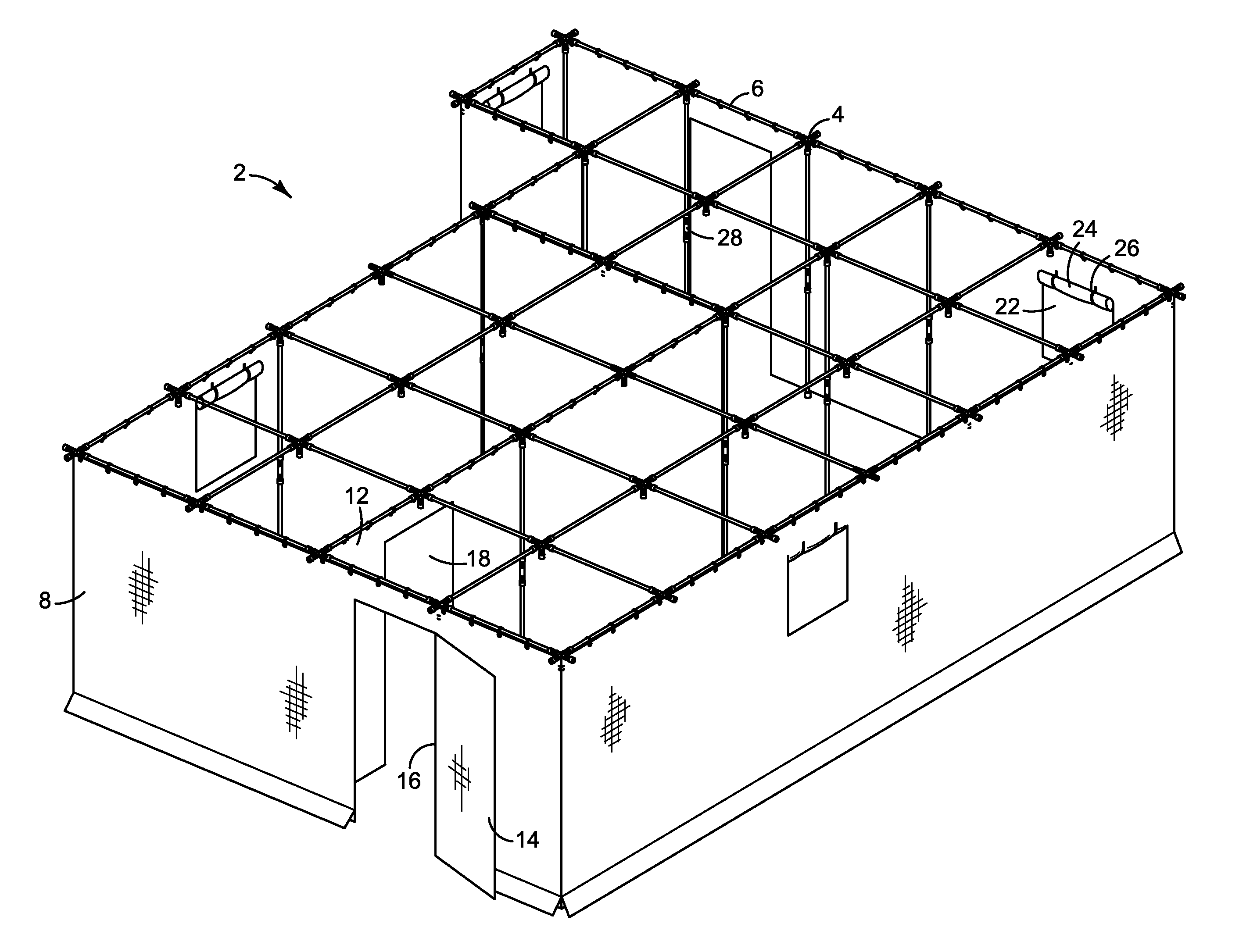 Method of tactical training using a portable structure and a portable structure