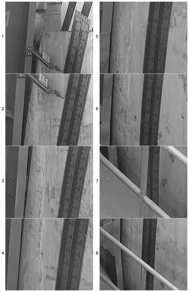 Gate opening ruler reading method