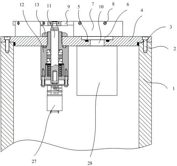 Underwater internal pressure compensation miniature dynamic seal rotation device and underwater monitoring equipment