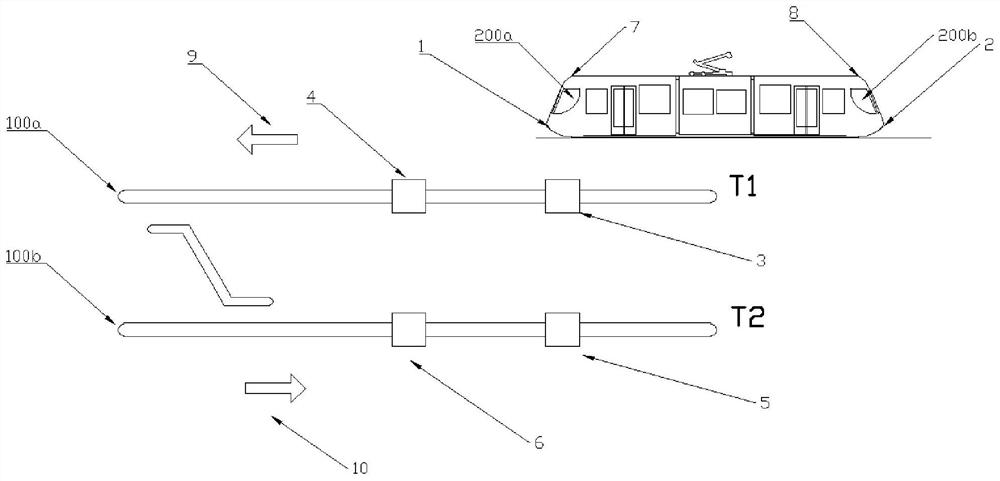 An initial positioning method for a tram initial positioning system