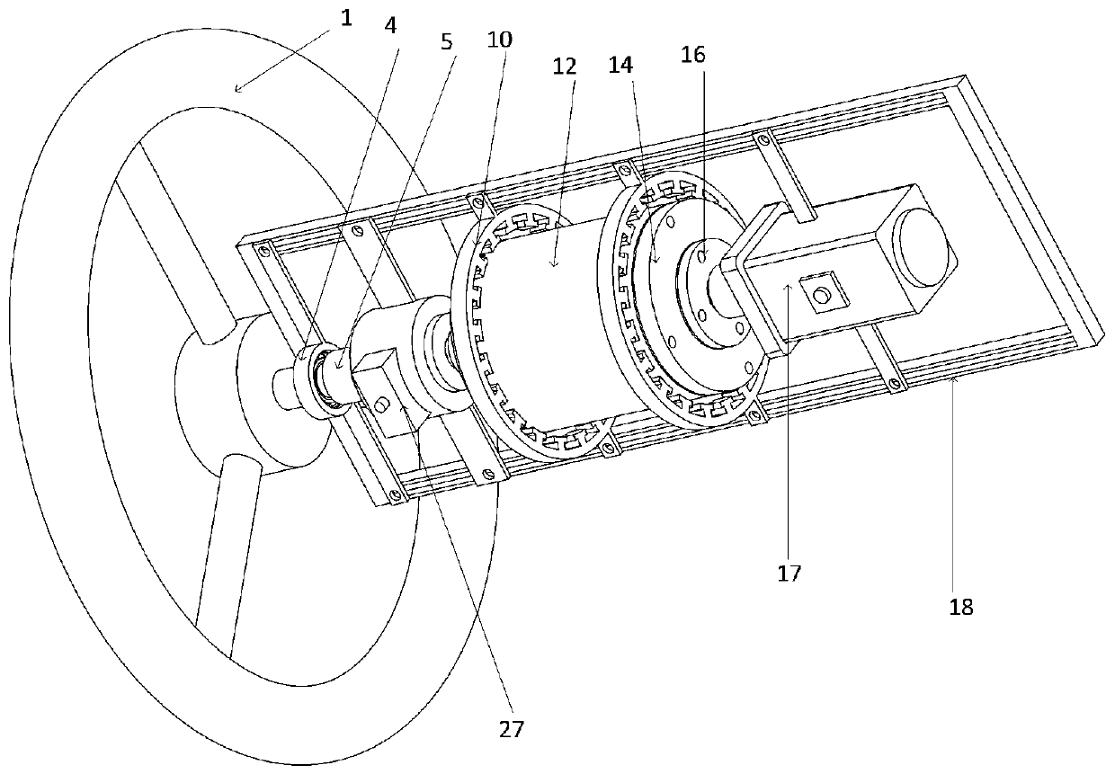 Single cylinder bevel gear type magneto-rheological fluid force feedback device and using method thereof