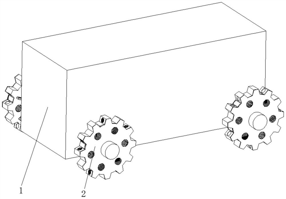 A traveling gear for underwater dredging device