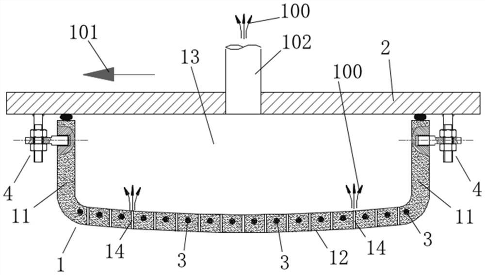 A ceramic mold for bending and forming glass plates