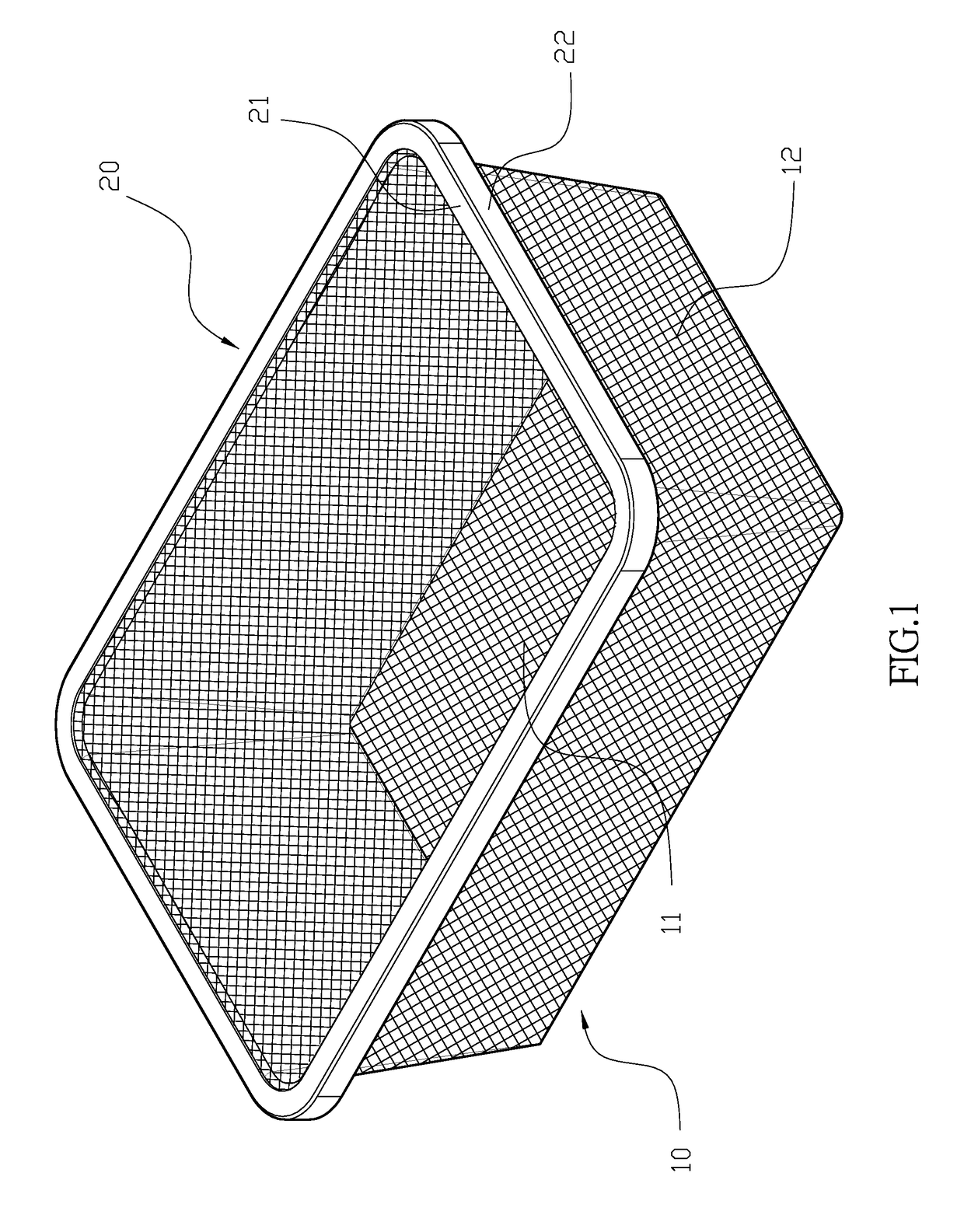 Frame structure for a basket