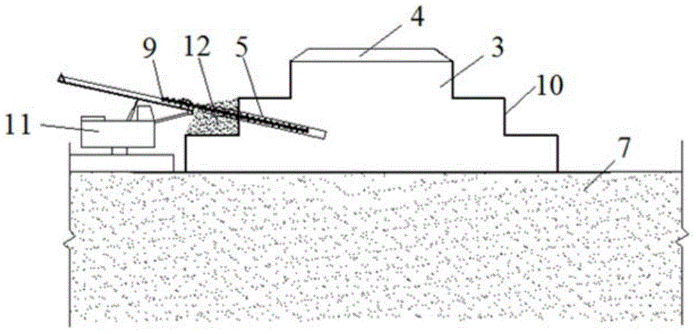 Existing expressway (railway) embankment lightening settlement control method