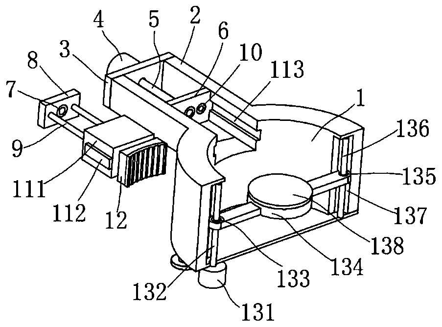 Lens clamp convenient for positioning and adjustment for lens grinder