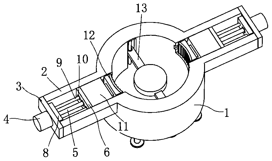 Lens clamp convenient for positioning and adjustment for lens grinder