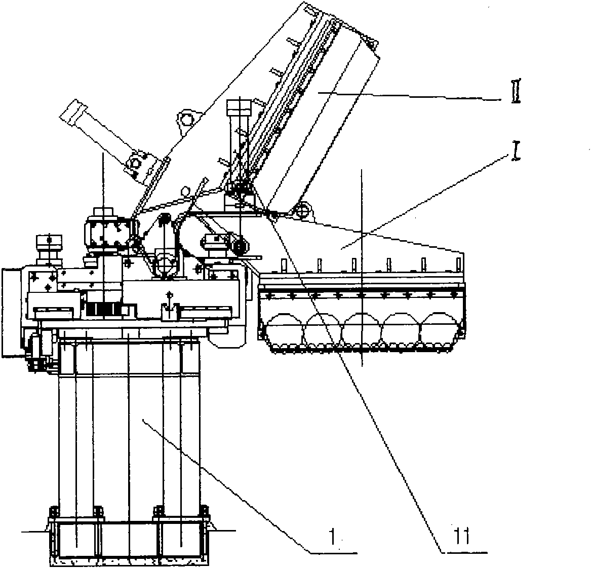 Saw cutting device for tube rows with positioned length