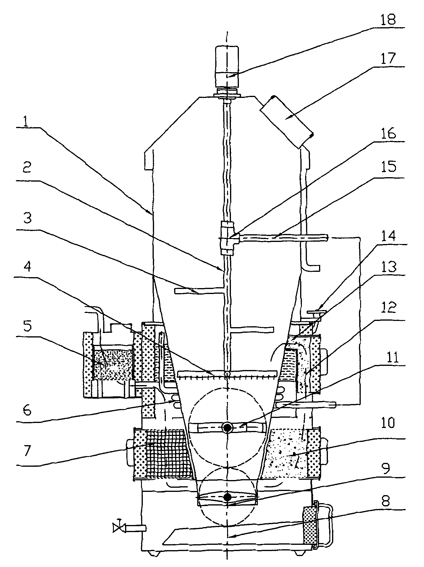 Gasification agent injection device of biomass gasifier