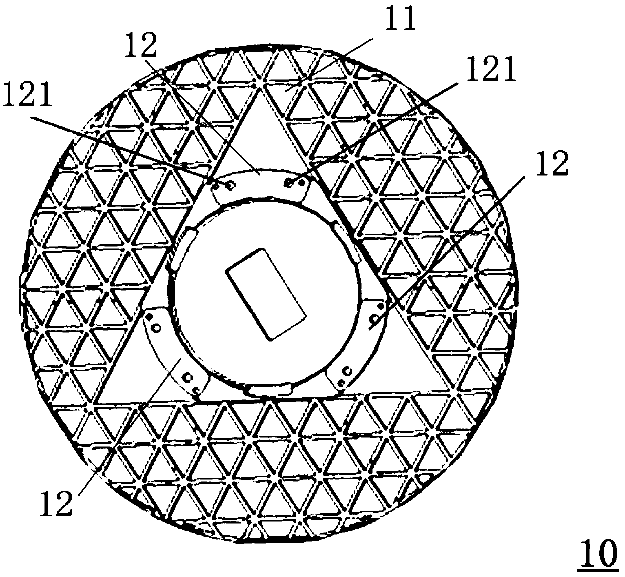 A detachable flexible support assembly