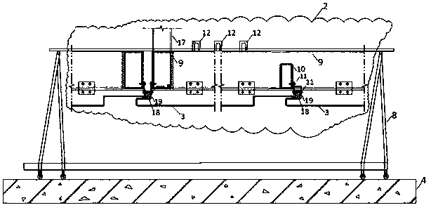 Construction method of metal curtain wall at bottom of high altitude steel structure