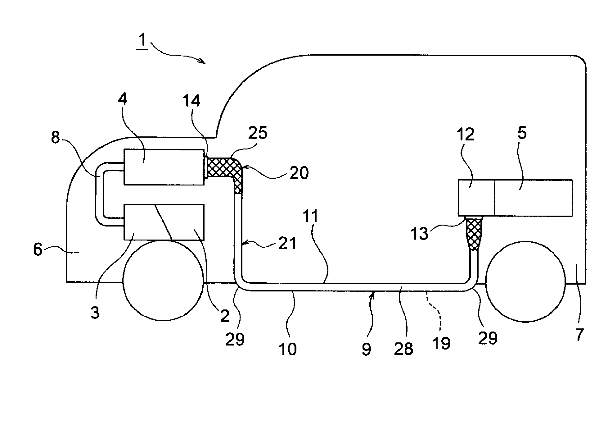 Wire harness with exterior member