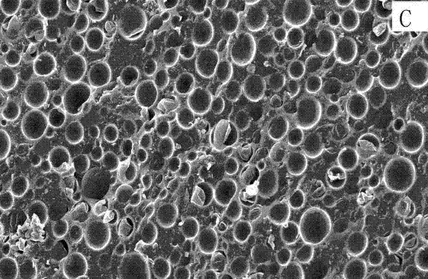 Epoxy resin and nano inorganic particle compounded foam material and preparation method thereof