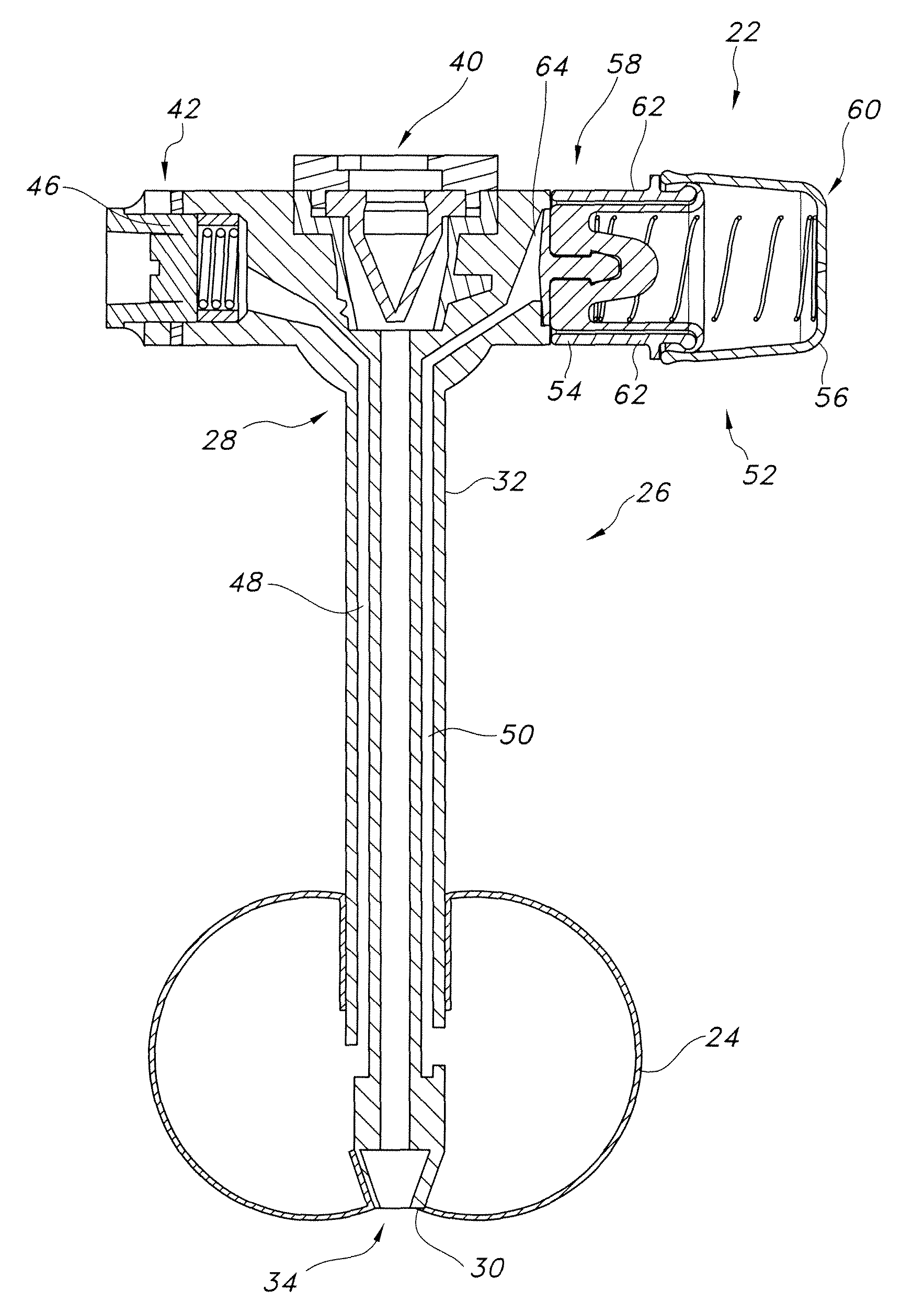 Enteral feeding catheter assembly incorporating an indicator