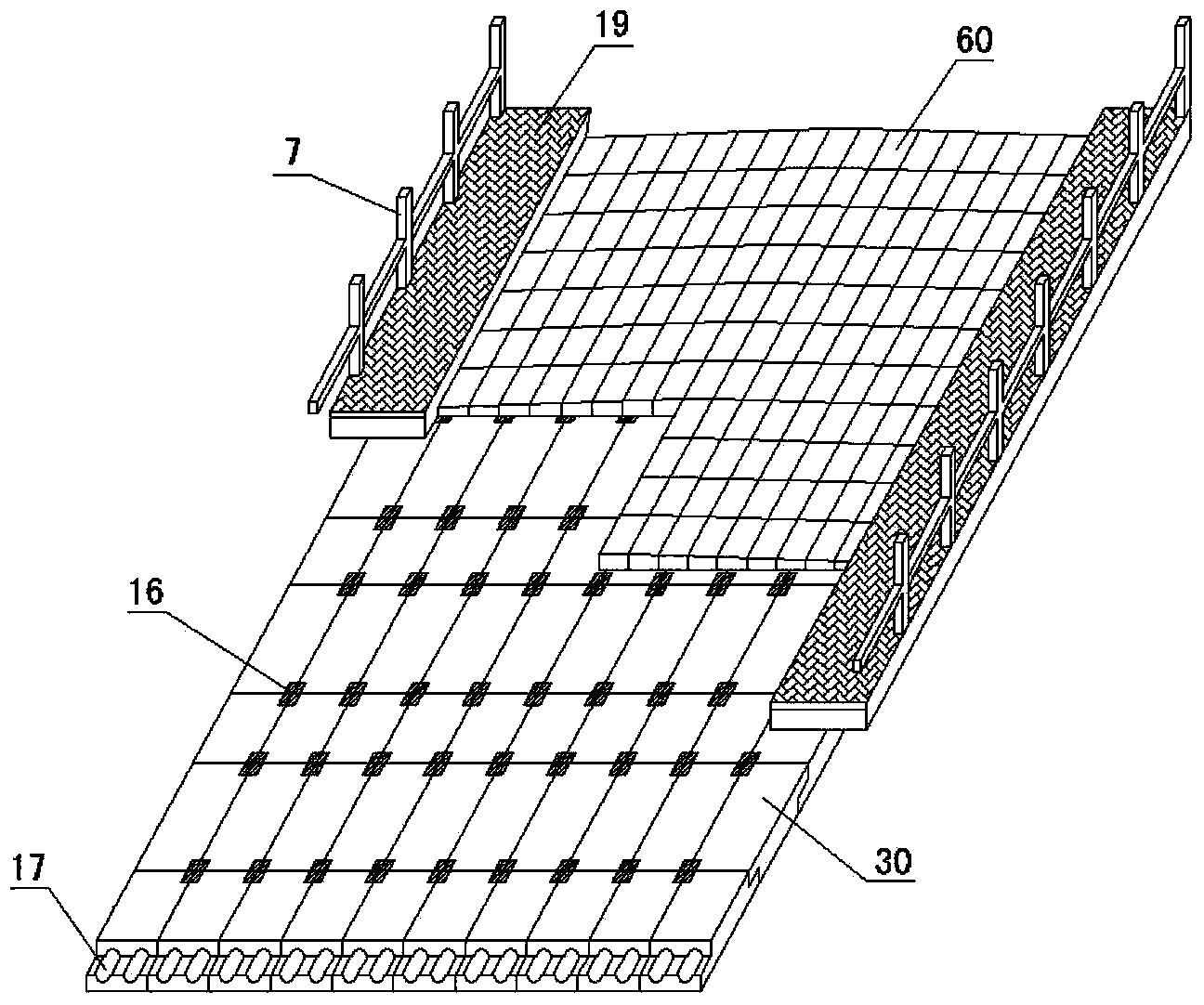 Traffic structure spanning urban rail transit construction area