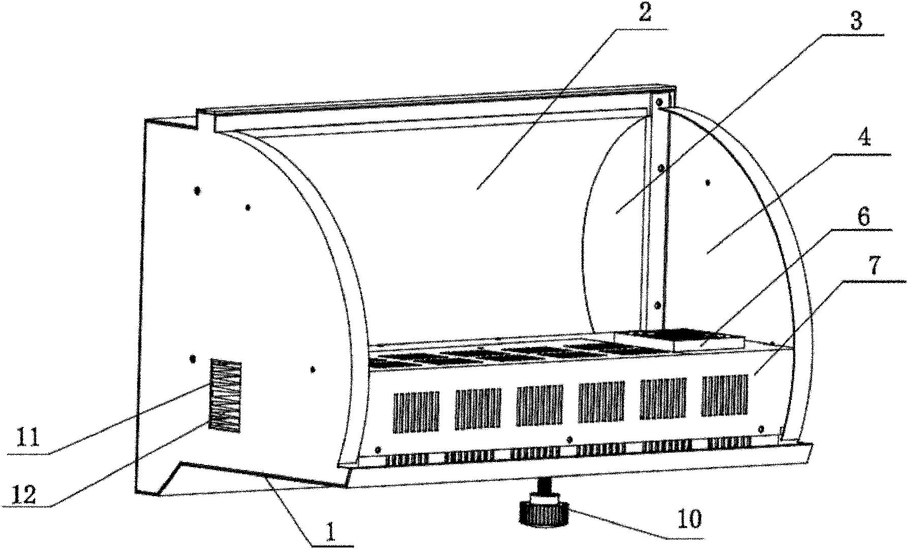 Reflection-type LED (light emitting diode) ground row