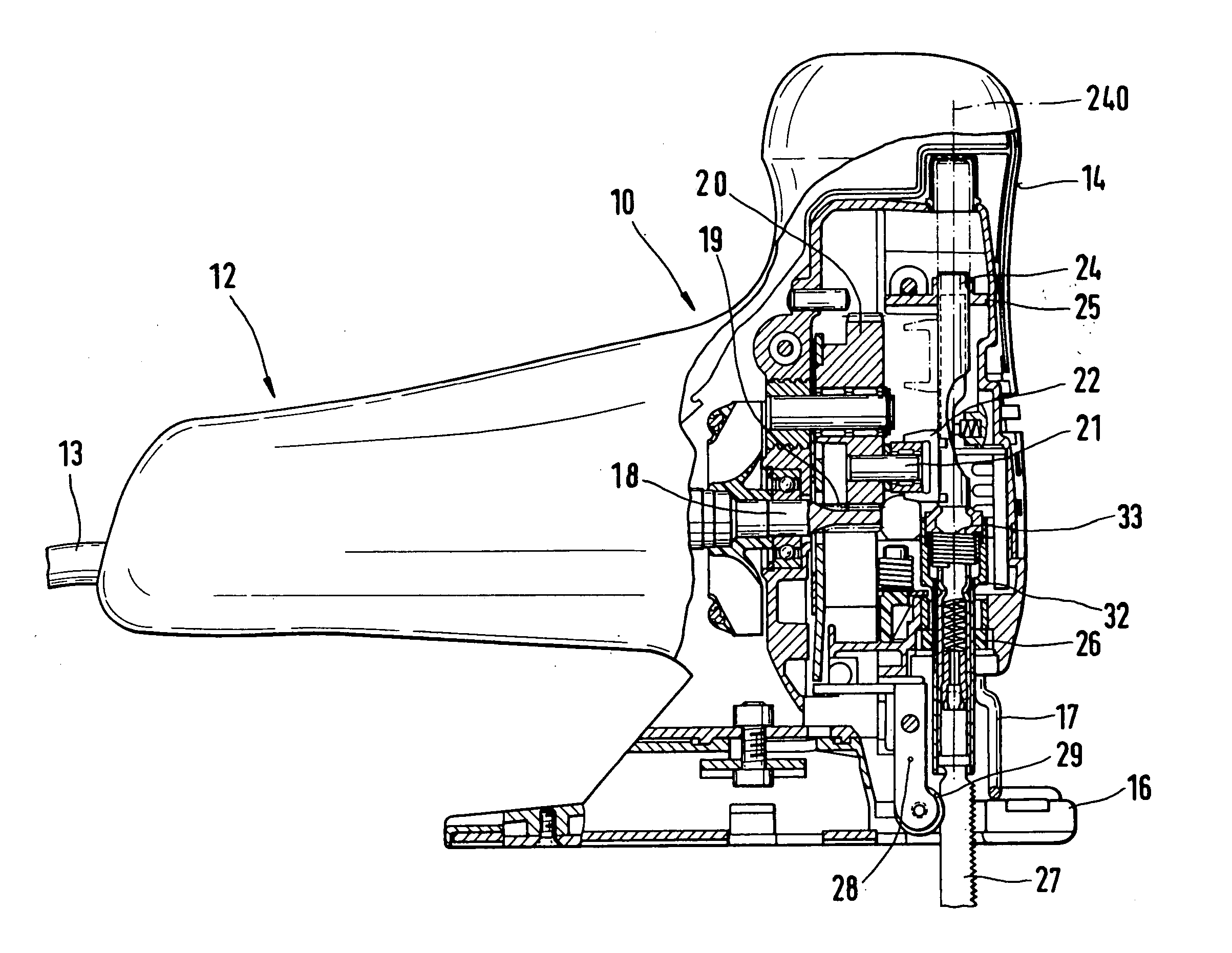 Hand-held compass saw