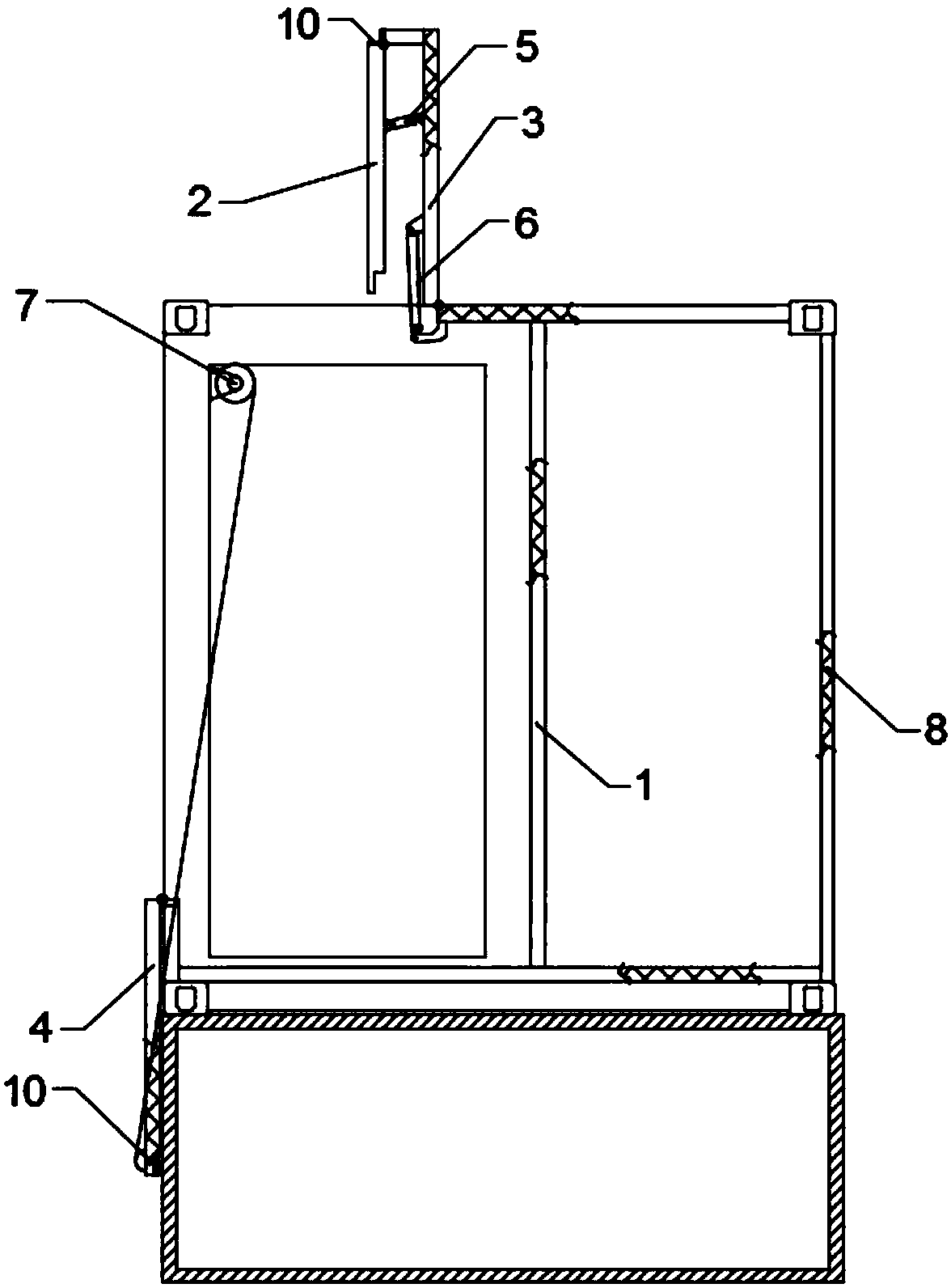 Wing-spreading shelter and its unfolding and withdrawing method