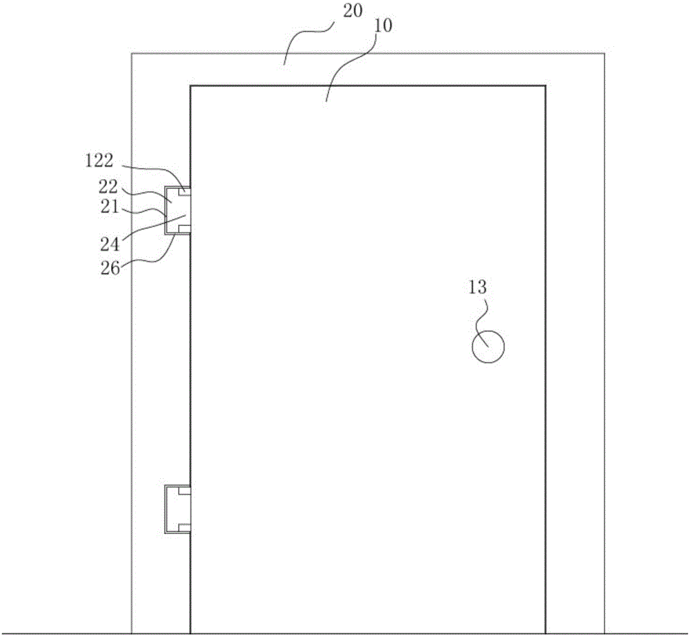 Door body structure adopting simple connecting piece