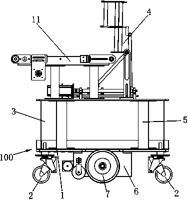 AGV self-propelled unloading transport cart