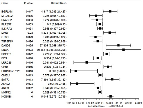 Early gastric cancer prognosis differential gene and recurrence prediction model