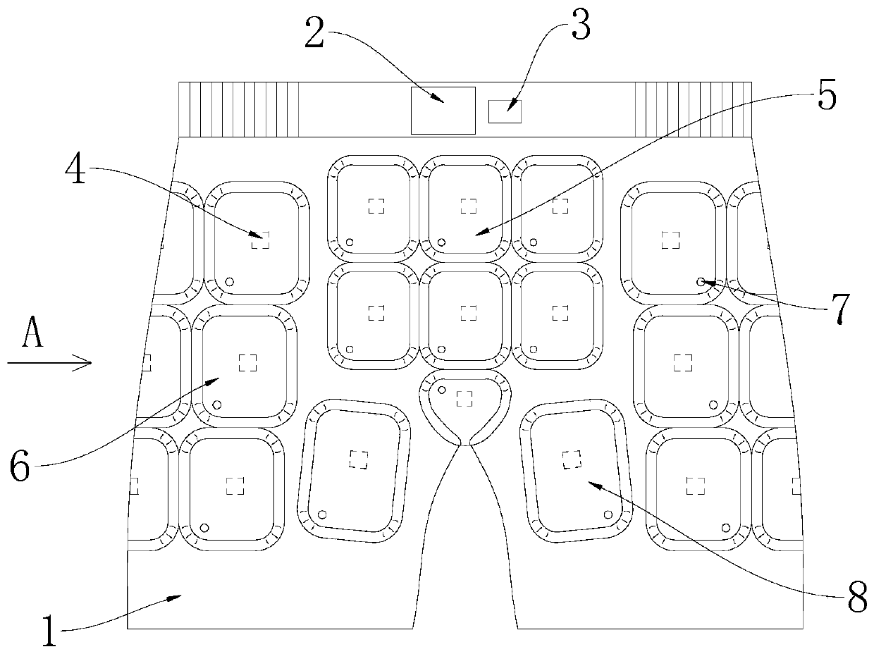 Inflatable trousers for preventing elderly from fall damage