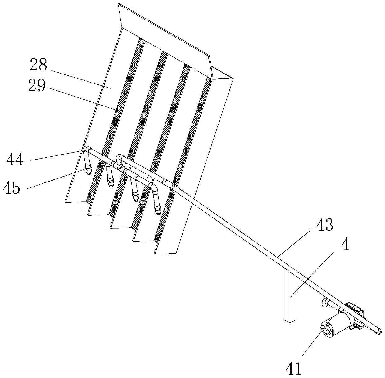 Agricultural seed sun-drying device capable of removing dust and chips