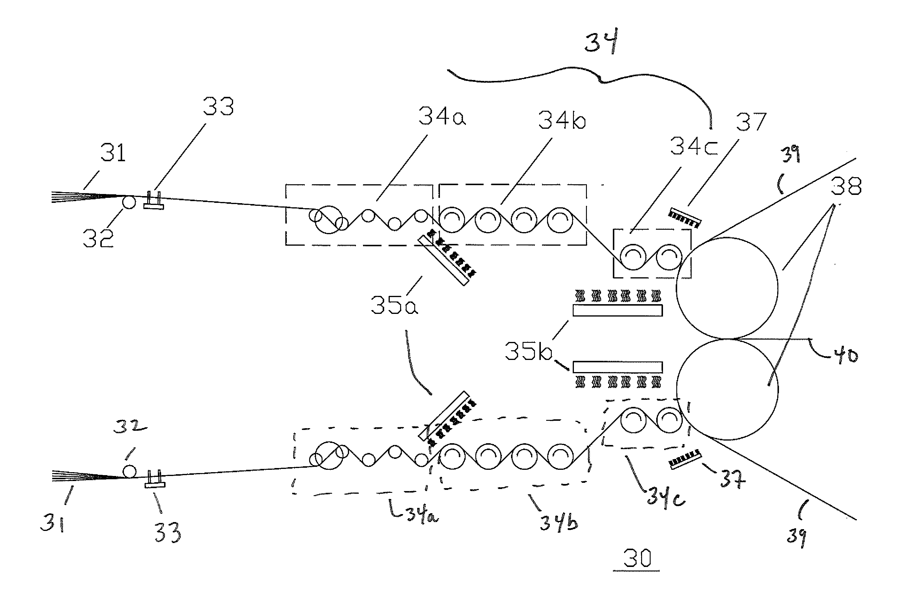 Apparatus and methods for spreading fiber bundles for the continuous production of prepreg