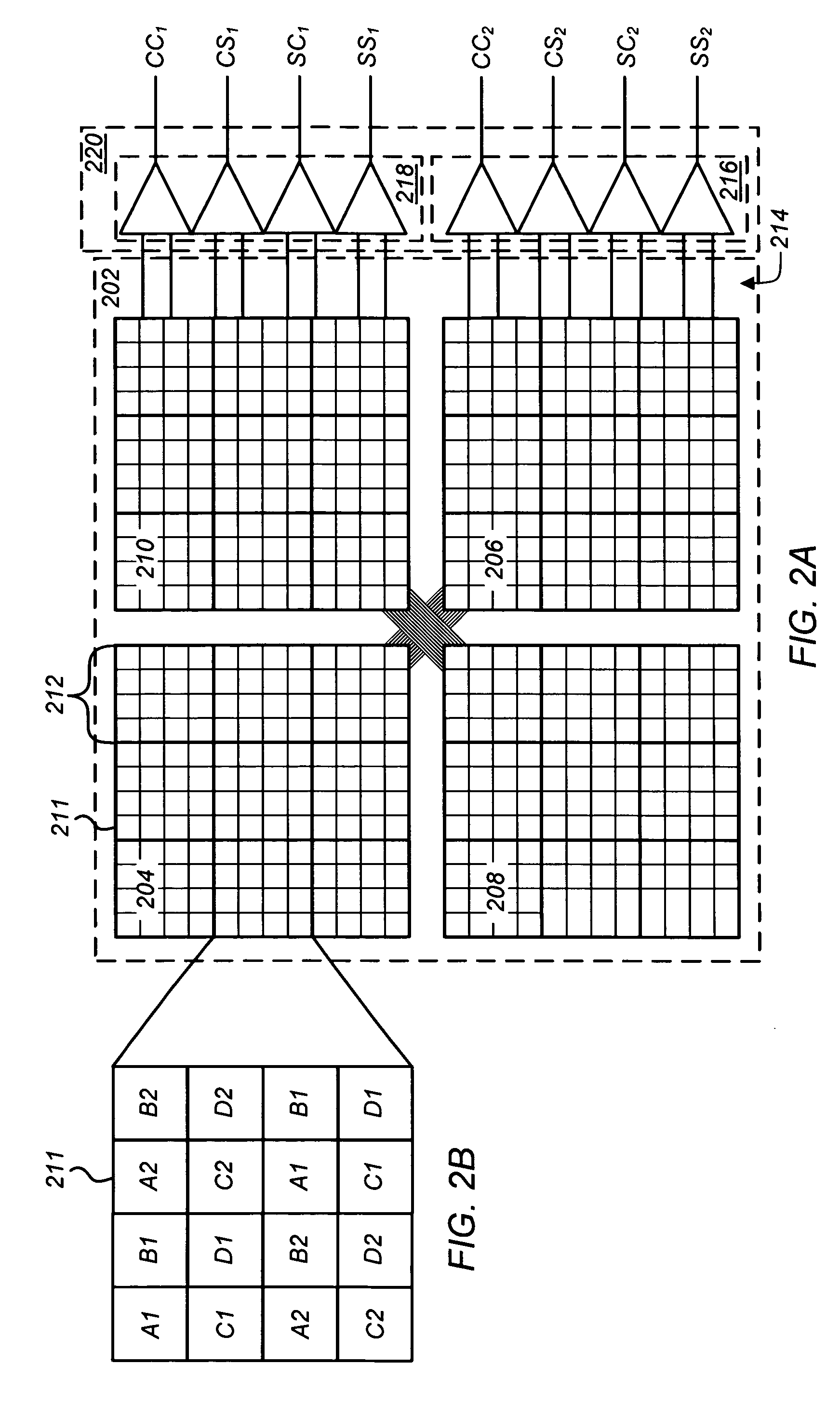 Circuit and method for reducing power consumption in an optical navigation system having redundant arrays