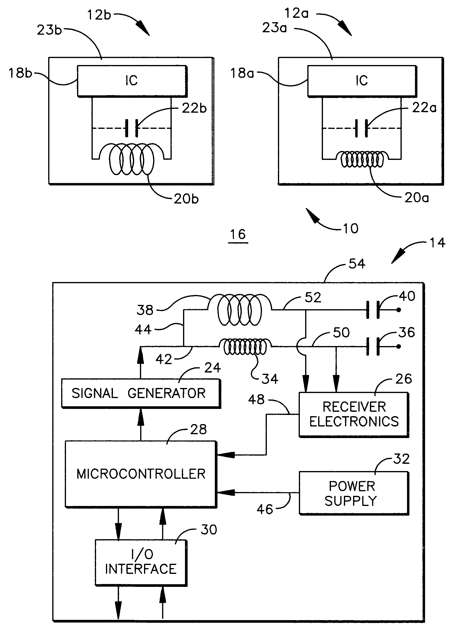 Antenna array for an RFID reader compatible with transponders operating at different carrier frequencies