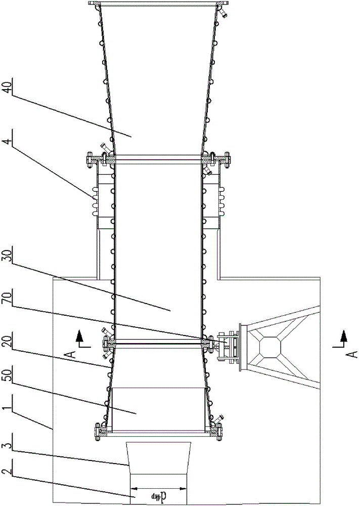 Exhaust apparatus for exhaust simulation test of exhaust nozzle of supersonic engine