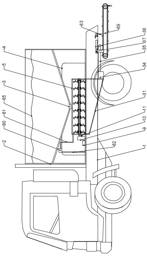 Vehicle-mounted cement concrete mixing device