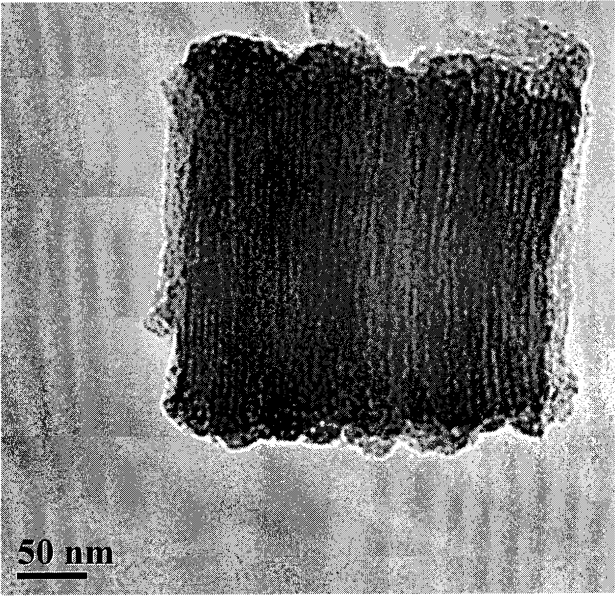 Bar-shaped ordered mesopore silicon dioxide nano material and preparation method thereof