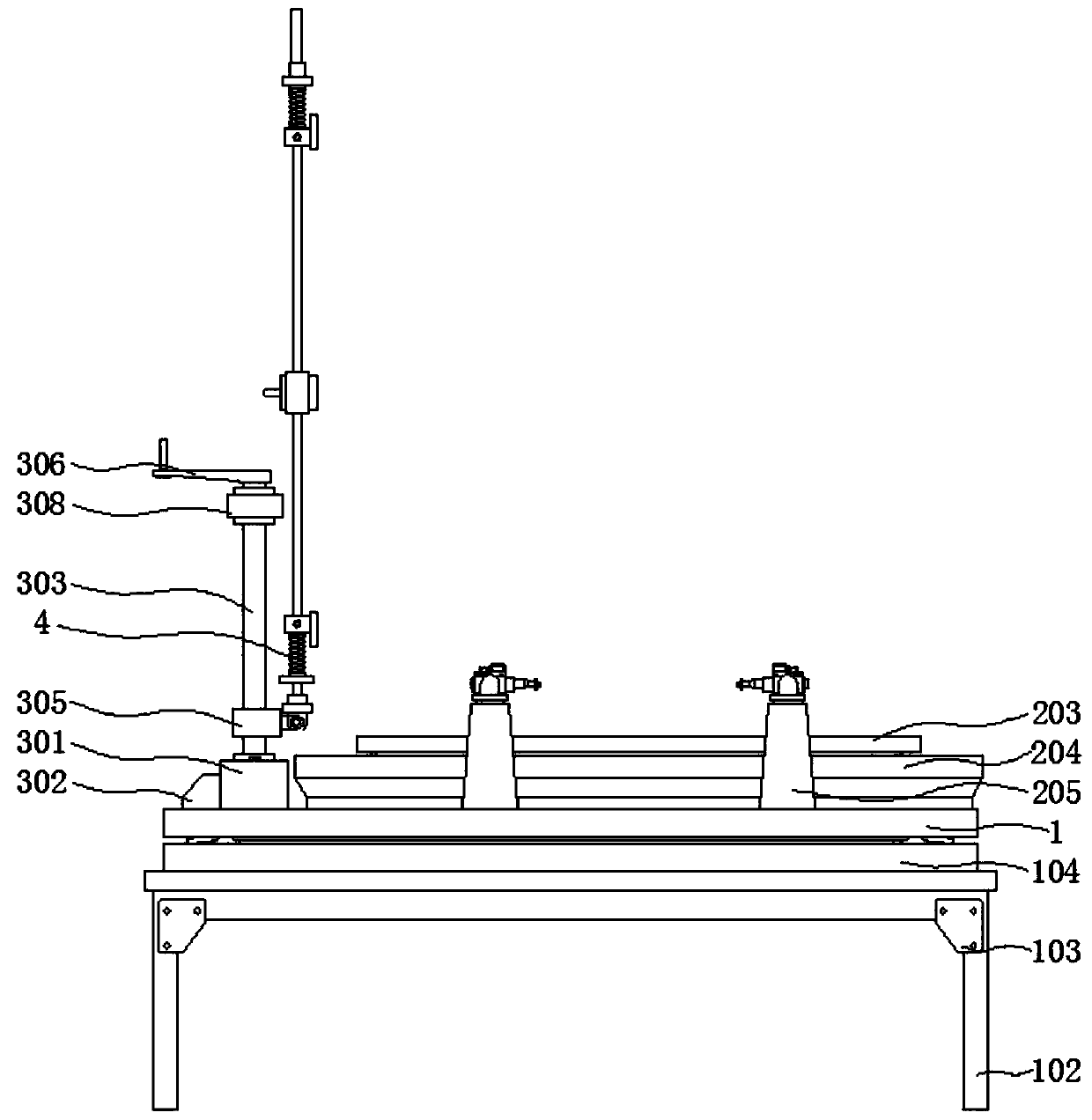 Gluing device capable of achieving even gluing conveniently and used for corrugated paper box production