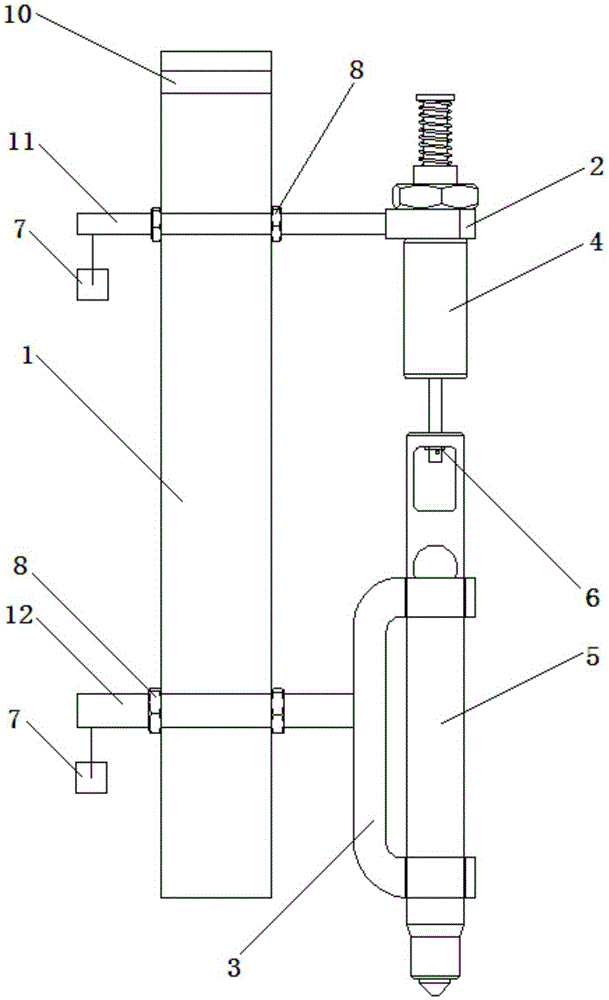 Electrical test head used for keyboard key electrical performance testing