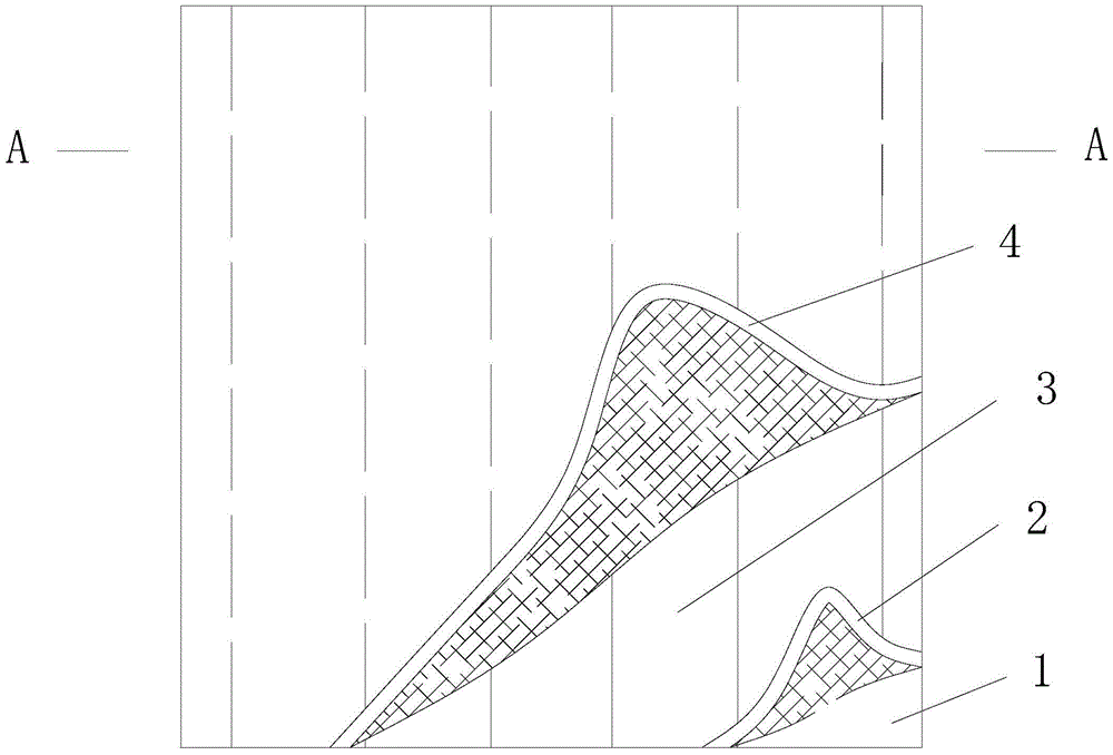 Double-layer empty-sticking decorative structure for wall surface