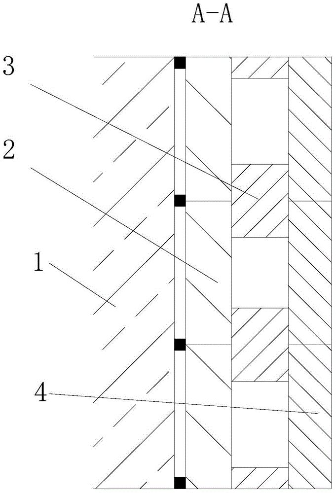 Double-layer empty-sticking decorative structure for wall surface