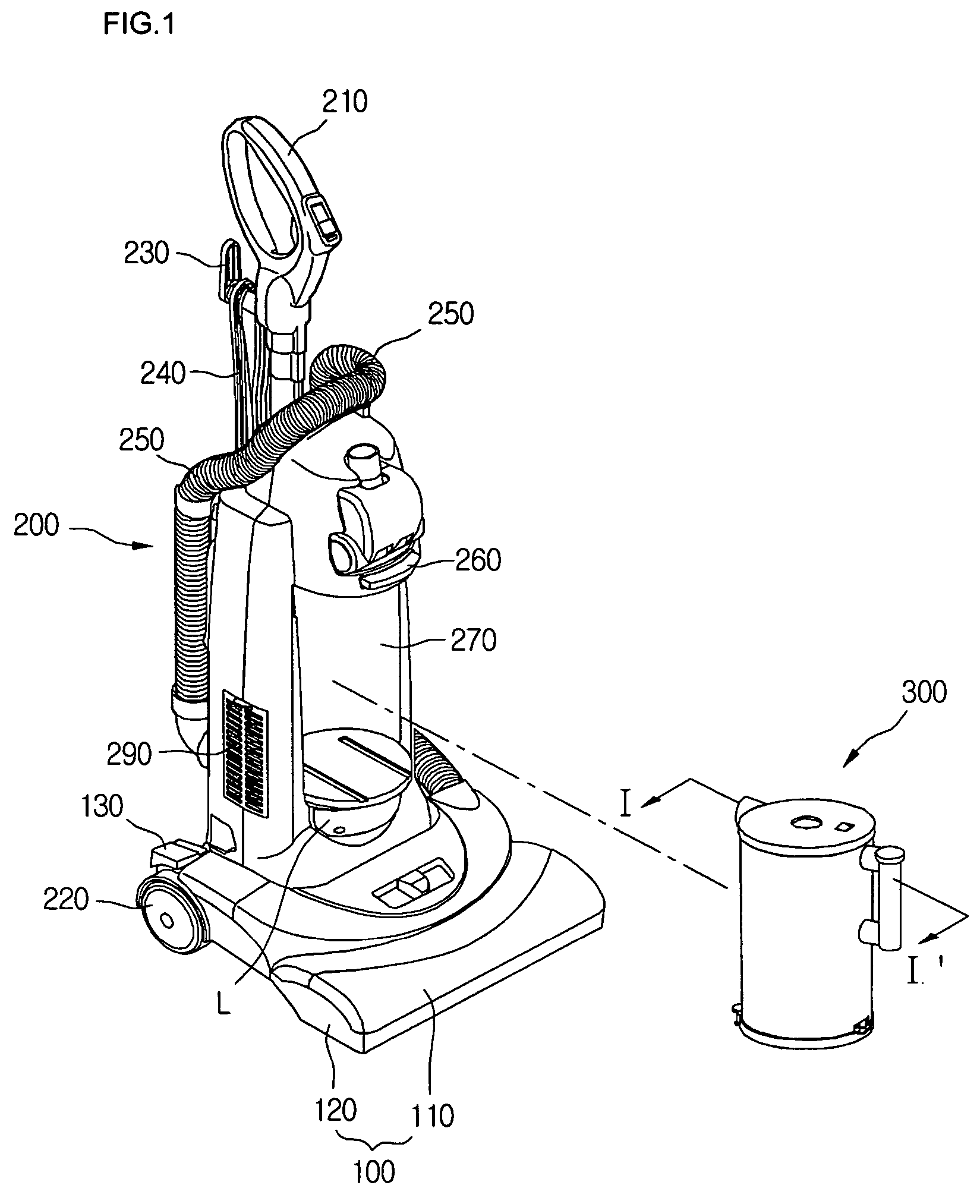 Dust collecting unit of vacuum cleaner