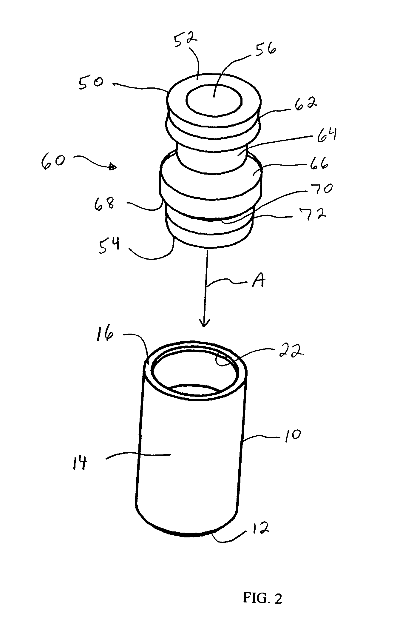 Two-piece seal vial assembly