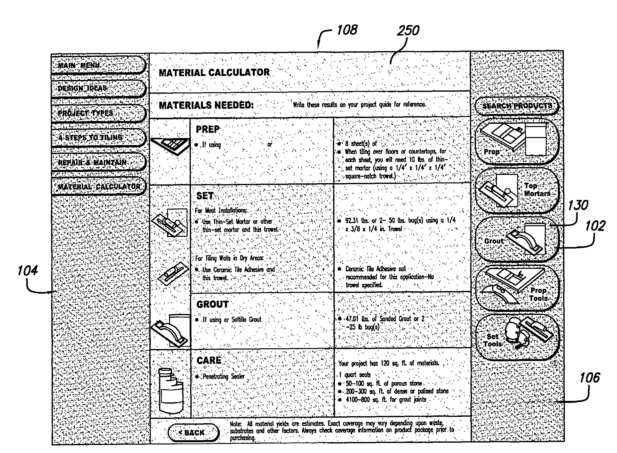 Methods and systems for selling products in a home improvements or commercial construction retail store