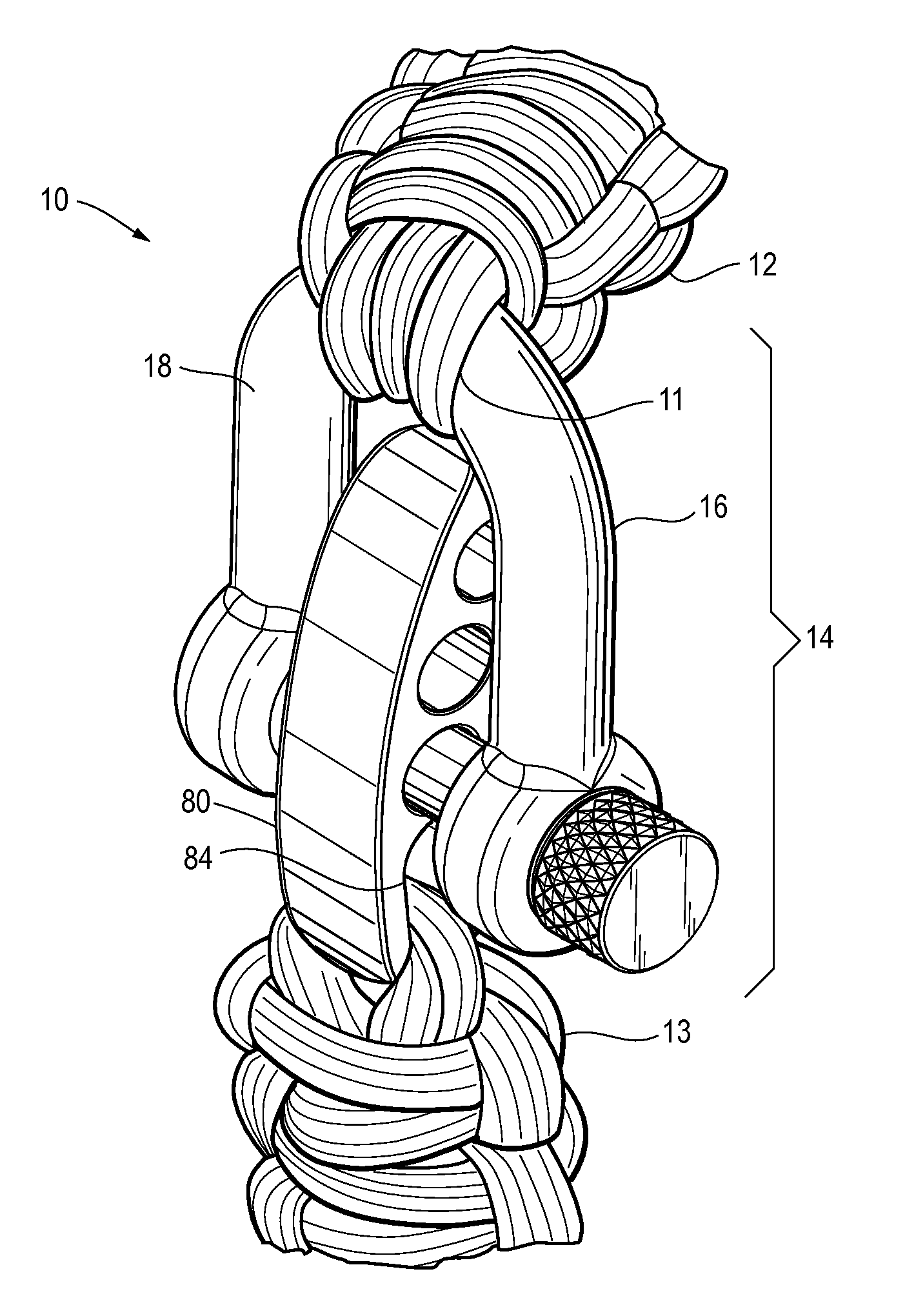 Paracord bracelet with shackle connector