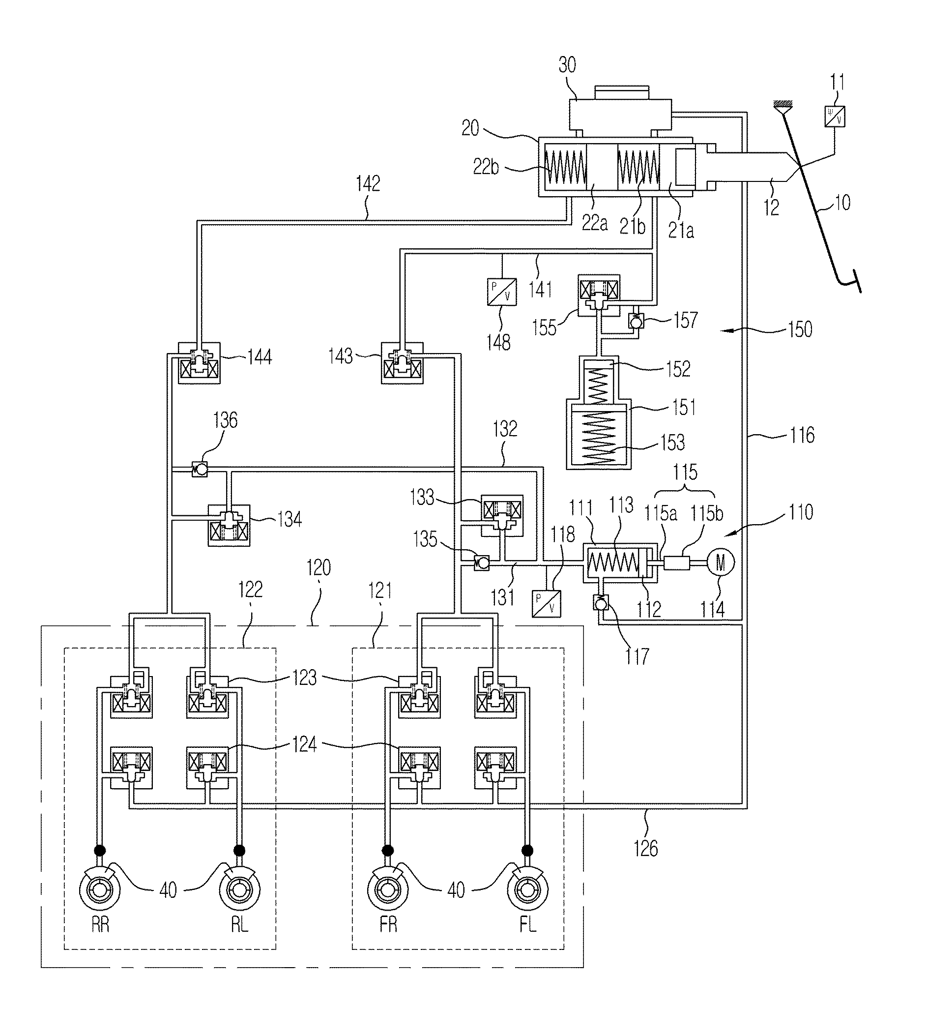 Electric brake system for vehicles