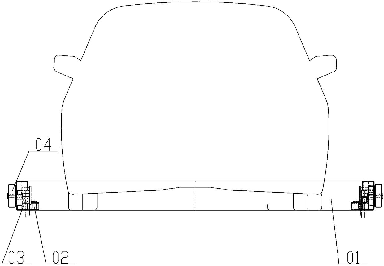 Opened pickup device with locking devices