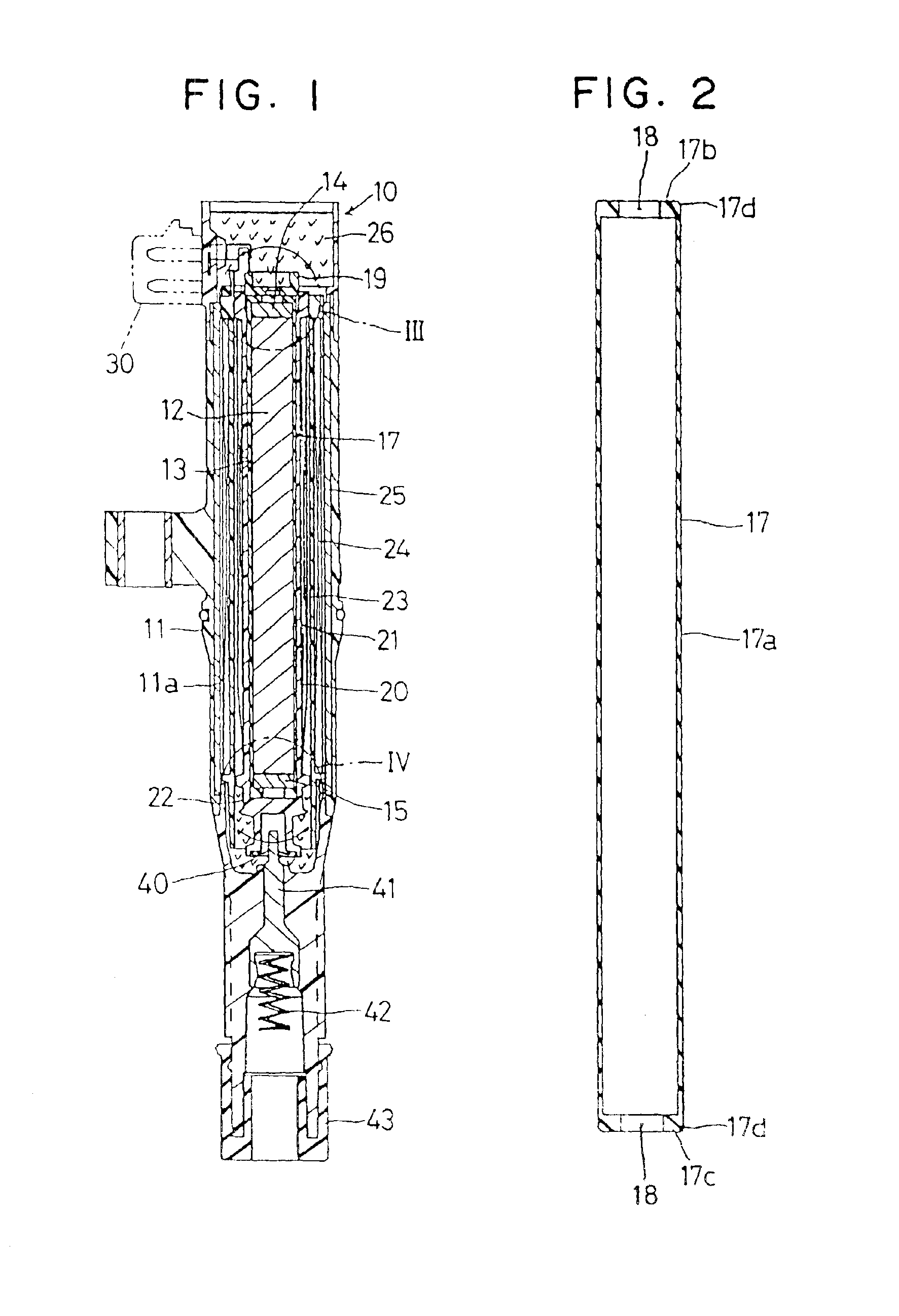 Stick-type ignition coil having improved structure against crack or dielectric discharge