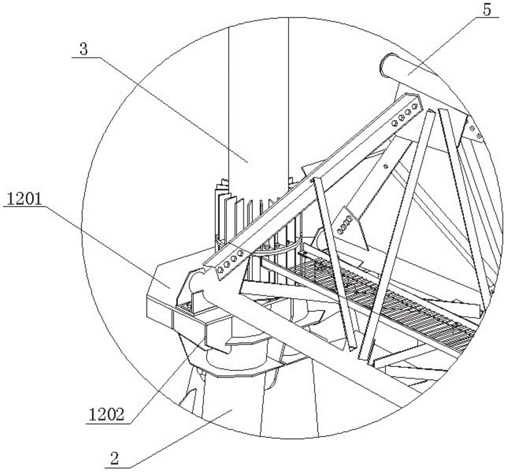 Combined framework pillar for 500kV transformer substation and mounting method of combined framework pillar