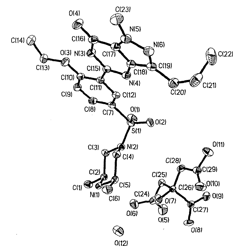 Citric acid alidenafil crystal form D and preparation method and usage thereof