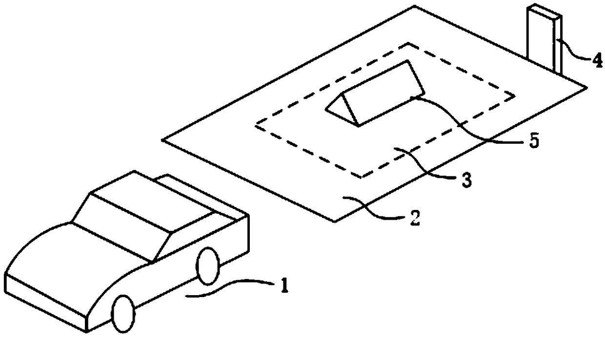 Automatic wireless charging parking space charging system and charging method thereof