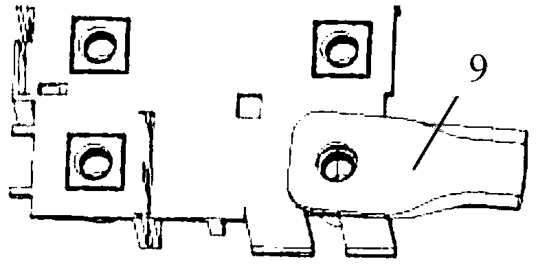 Detachable fixing structure for high-current terminals of automotive electric box