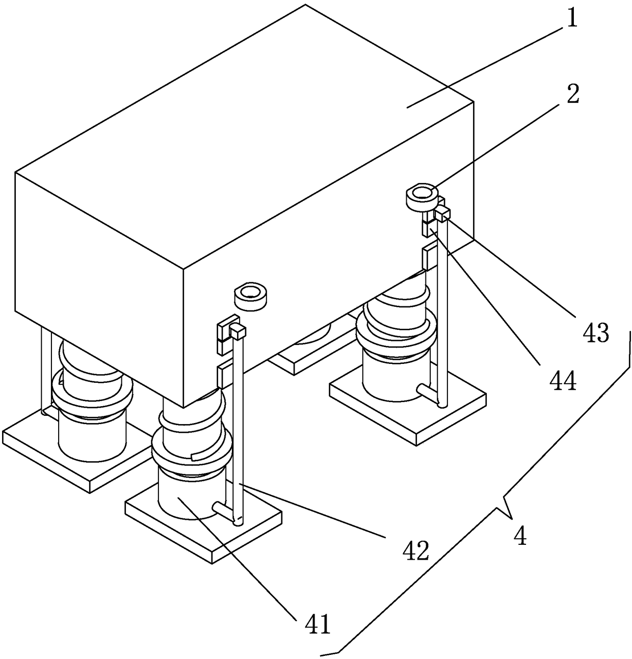 Vibration damping type transport case