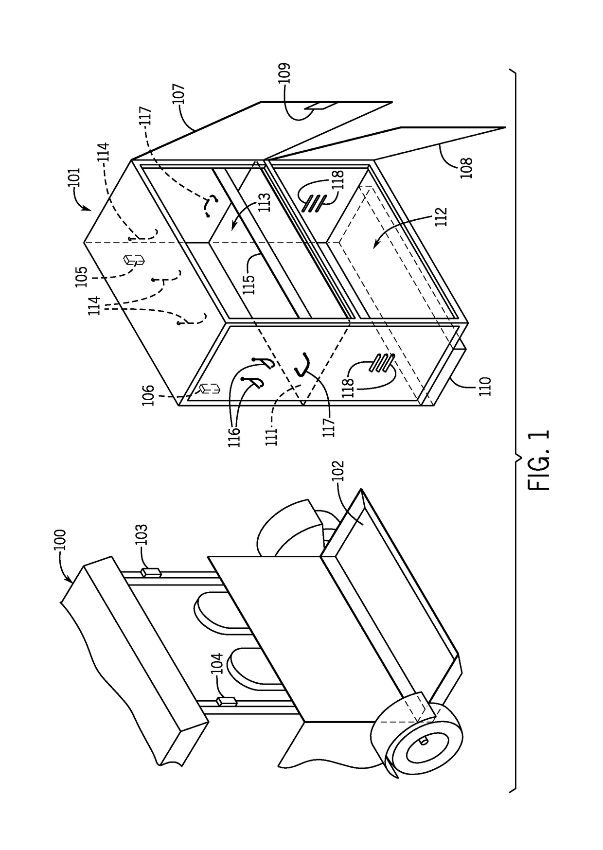 Removable storage module for golf cart